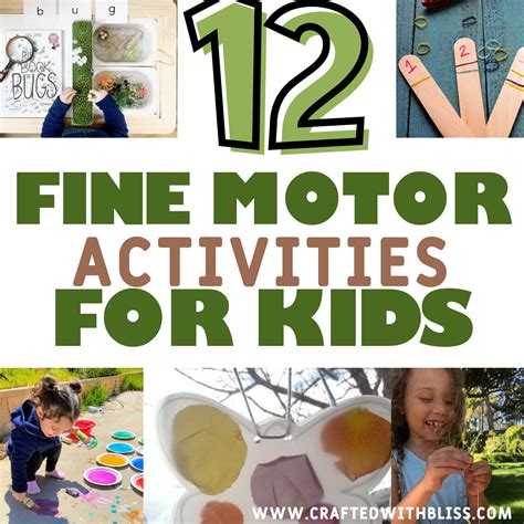 12 Easy Fine Motor Activities at Home – CraftedwithBliss