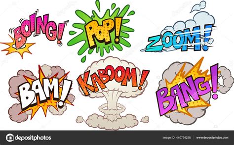 Comic Book Cartoon Sound Effects Pop Art Style Vector Clip Stock Vector Image by ©memoangeles ...