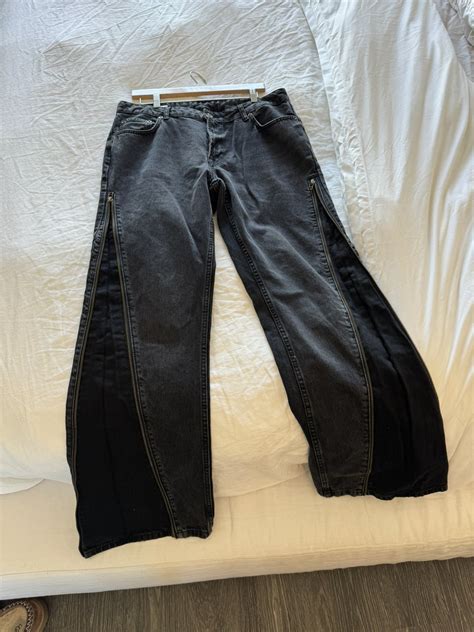 Zara Zara Flared Zipper Jeans | Grailed