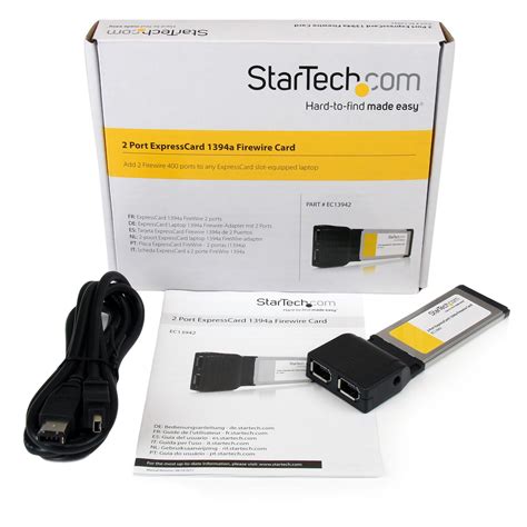 Amazon.com: StarTech 2 Port ExpressCard Laptop 1394a FireWire Adapter Card - Texas Instruments ...