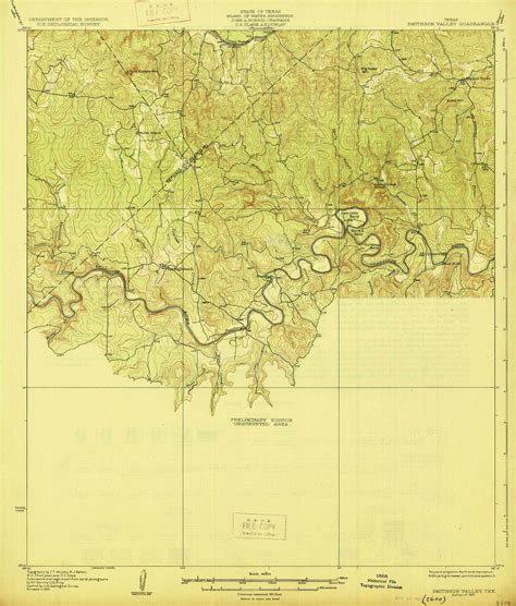 Smithson Valley, Texas 1927 () USGS Old Topo Map Reprint 15x15 TX Quad 128485 - OLD MAPS