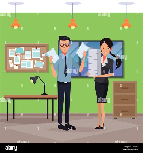 Business people in office cartoon Stock Vector Image & Art - Alamy