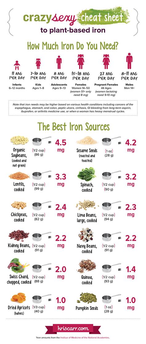 Printable list of iron rich foods – Printable graphics