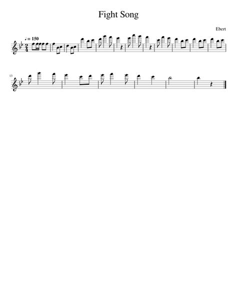 Fight Song sheet music for Flute download free in PDF or MIDI