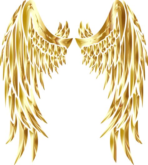 Download HD Big Image - Gold Angel Wings Logo Transparent PNG Image - NicePNG.com