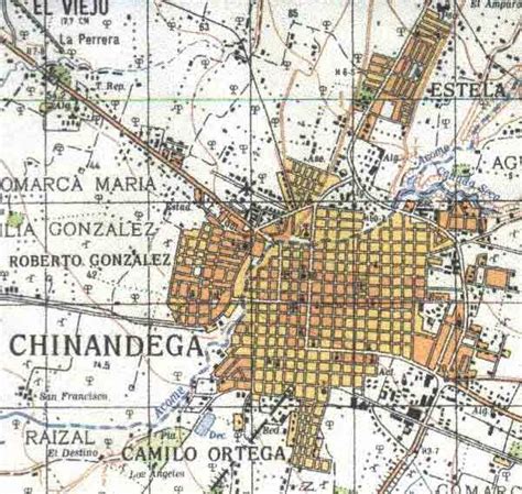 Map of Chinandega, Chinandega, Nicaragua