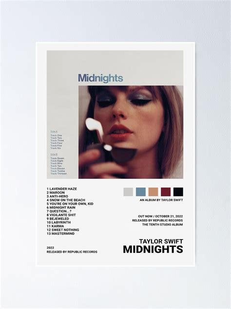 "Minimalist Cover Album Midnights Poster" Poster for Sale by gomeygomu | Redbubble