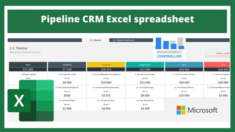 Pipeline CRM Excel spreadsheet