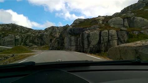 Climb Lysebotn Norway 0 to 950 meters 185 hp Mercedes C - YouTube