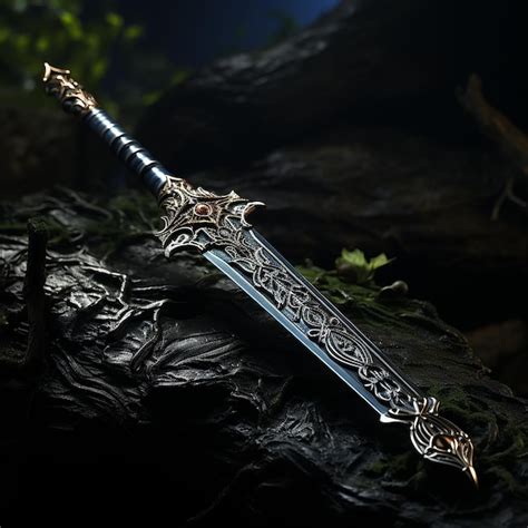 Premium AI Image | Photograph of the Ancient Sword The Sword of Goliath