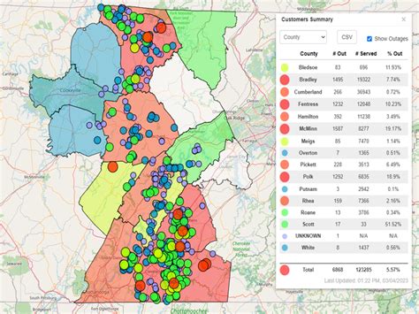 VEC OUTAGES AS OF SATURDAY AFTERNOON 3/4/2023 – 3B Media News