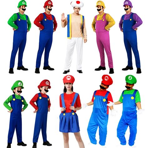 super mario bros costumes for adults and luigi bros halloween costumes ...