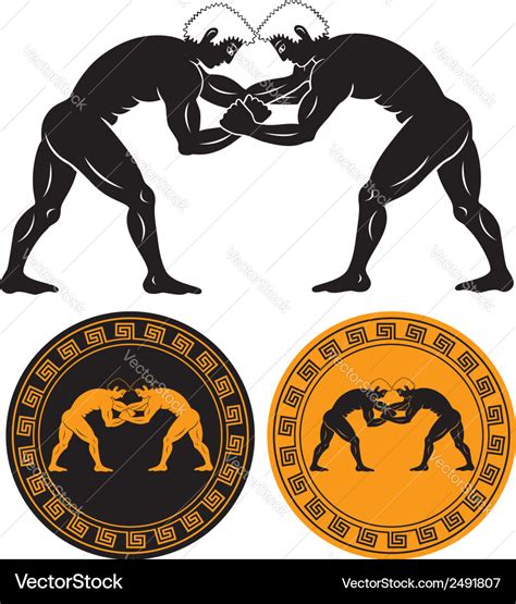 Greco roman wrestling Royalty Free Vector Image