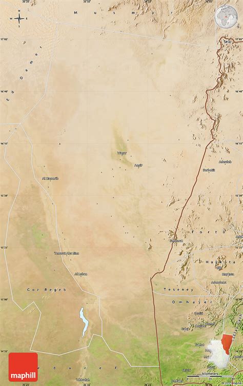 Satellite Map of Kassala