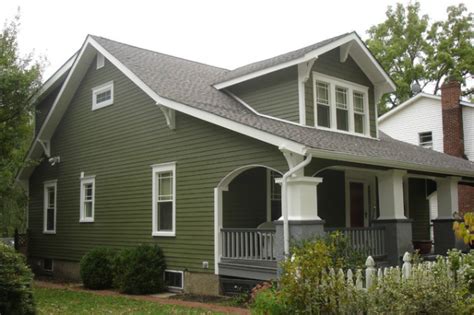 Olive Green Exterior House Color Ideas