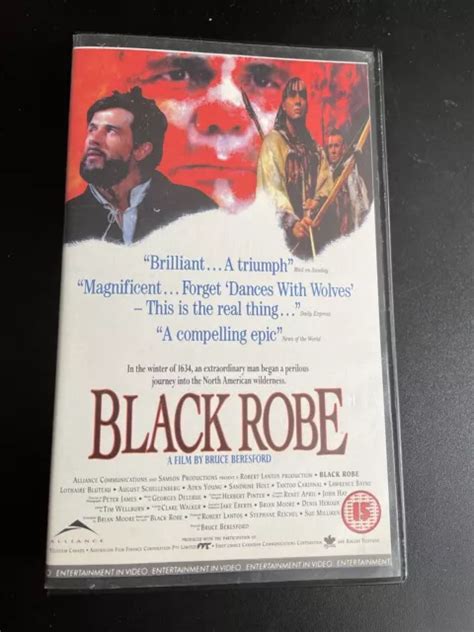 BLACK ROBE (VHS) 1991 Lothaire Bluteau, Aden Young Historical Drama Movie £11.50 - PicClick UK