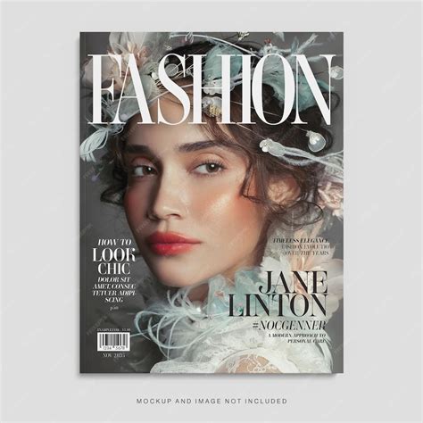 Premium PSD | Fashion magazine cover template in luxury and elegant ...