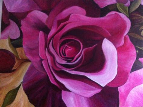 Rosey Pink 120cm x 90cm Paintings, Acrylic, Flowers, Plants, Pink, Paintings Of Flowers, Roses ...