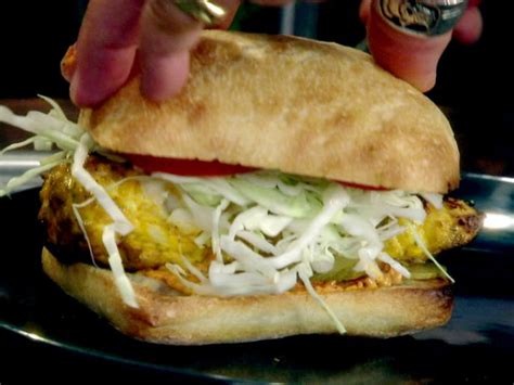 Grilled Halibut Sandwiches with Chorizo Mayo Recipe | Guy Fieri | Food Network