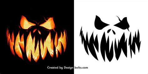 10 Free Scary Halloween Pumpkin Carving Patterns, Stencils & Printable ...