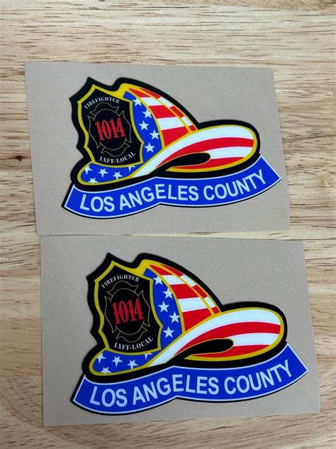 Los Angeles Fire Department Lacofd Helmet Decals Stickers Window ...