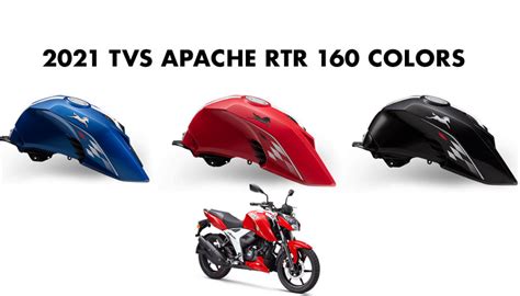 2021 TVS Apache RTR 160 Colors (Red, Black, Blue) - GaadiKey