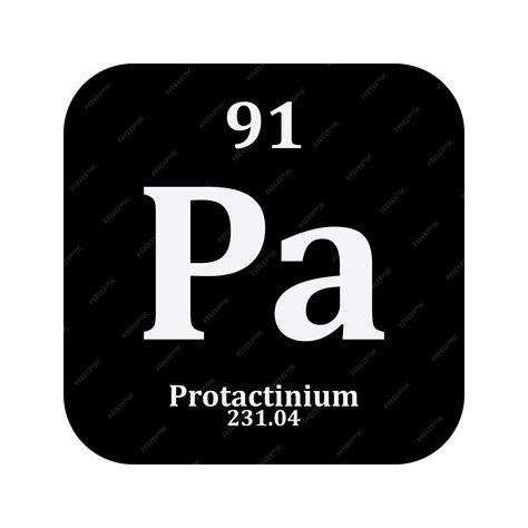 Premium Vector | Protactinium chemistry iconchemical element in the periodic table