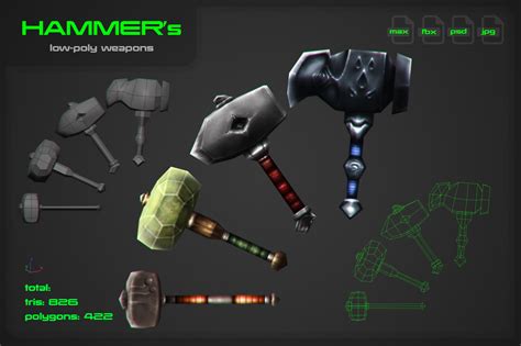 Hammers [weapons] ~ Weapon Models ~ Creative Market