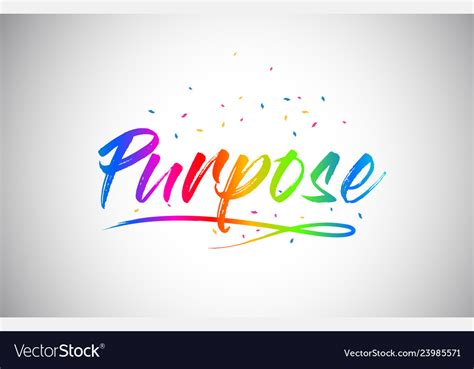 Purpose creative word text with handwritten Vector Image