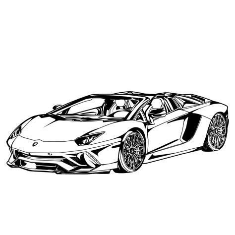 Lamborghini Aventador, Silhouette, Sports Car, Lamborghini PNG and Vector with Transparent ...