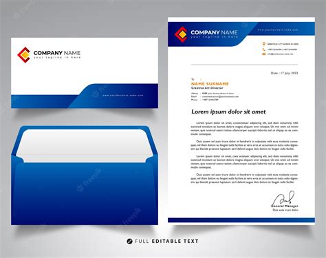 Premium Vector | Letterhead envelope business mockup template