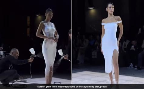 Supermodel Bella Hadid Gets A DIY Dress During the Paris Fashion Week ...