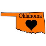 Oklahoma Heart State Shaped Sticker - U.S. Custom Stickers