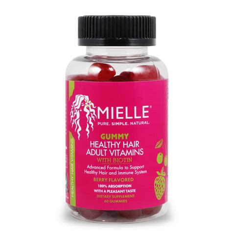 Mielle Organics Healthy Hair Adult Gummy Vitamins 60 CT