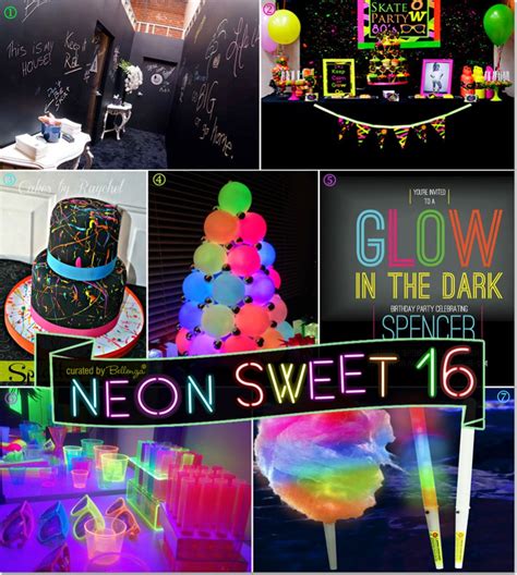 Neon Glow-in-the-Dark Sweet 16 Party Theme Ideas!