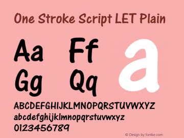 One Stroke Script LET Font,One Stroke Script LET Plain: Font,OneStrokeScriptLetPlain Font|One ...