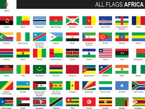 Flags Of Africa Stock Illustration - Download Image Now - Africa, Algeria, Angola - iStock