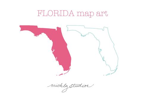 PNG & VECTOR Florida Map Digital Clip Art State Country - Etsy