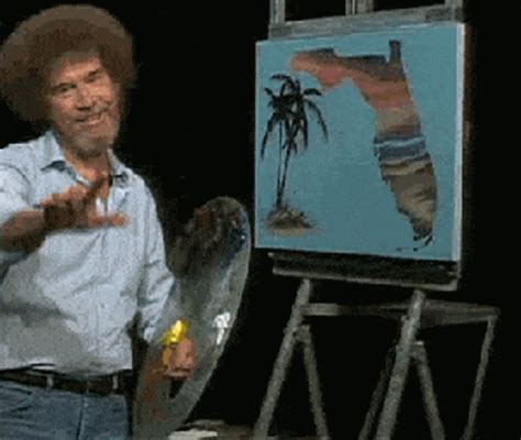 Happy Trees Painting Bob Ross GIFs | Tenor