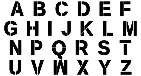 Large Font Letters Of Alphabet Free Printable Letter Stencils Great - Vrogue