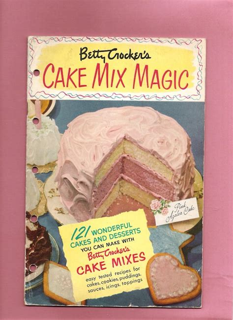 Betty Crocker Vintage 1951 Pink Cake Mix Magic Recipe