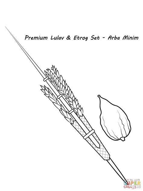 Lulav and Etrog coloring page | Free Printable Coloring Pages