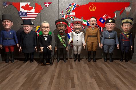 WW2 stylized leaders pack 3D asset animated | CGTrader