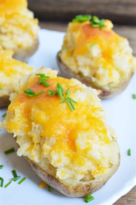 Easy Cheesy Twice Baked Potatoes - WonkyWonderful