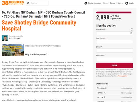 Save Shotley Bridge Community Hospital - Consett Magazine - Positive ...