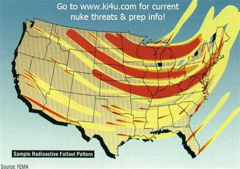 How prevailing winds were expected to spread fallout from a nuclear ...