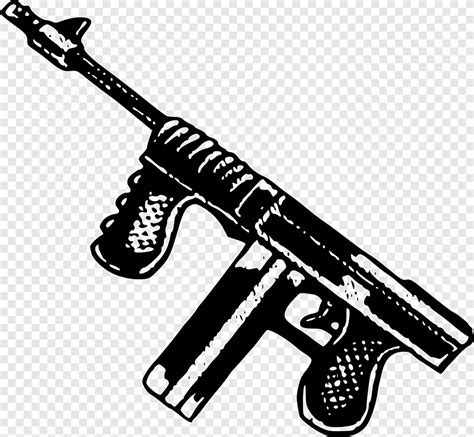 Thompson submachine gun Firearm, machine gun, machine Gun, handgun png | PNGEgg