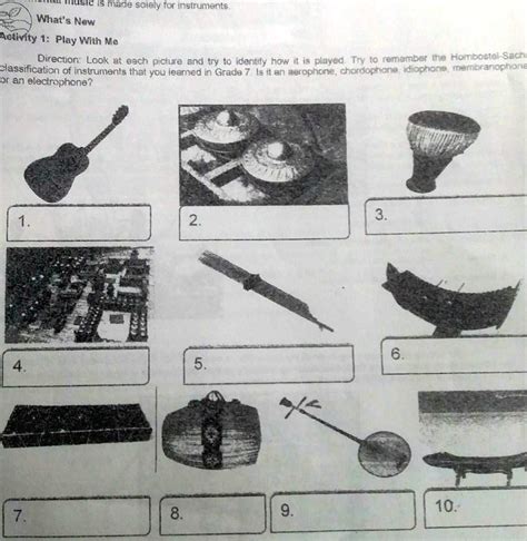 SOLVED: Activity 1: Play With Me (Direction): Look at each picture and try to identify how it is ...