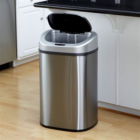 Nine Stars DZT-80-4 Touchless Stainless Steel 21.1 gal Garbage Can ...