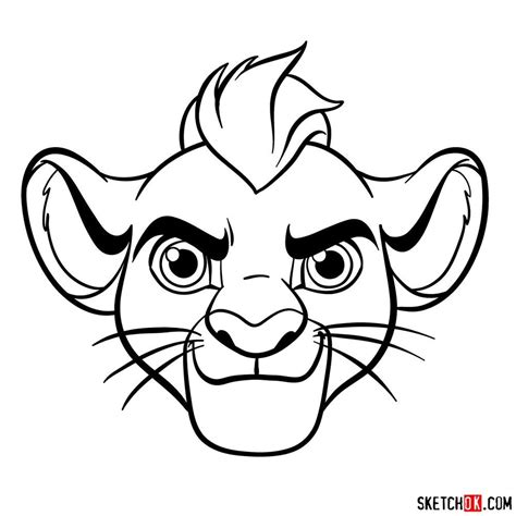 Follow the 12 steps of this tutorial to make your own sketch of the face of Kion, the main ...